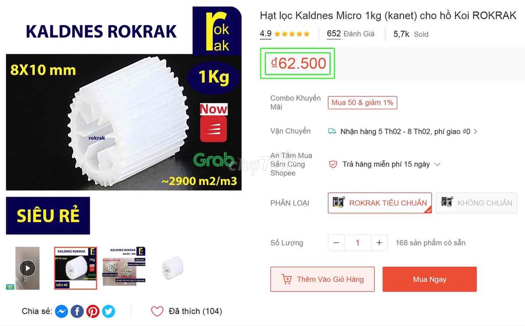 Thanh lý hạt lọc Kaldnes Micro 5kg=200k, 10kg=350k