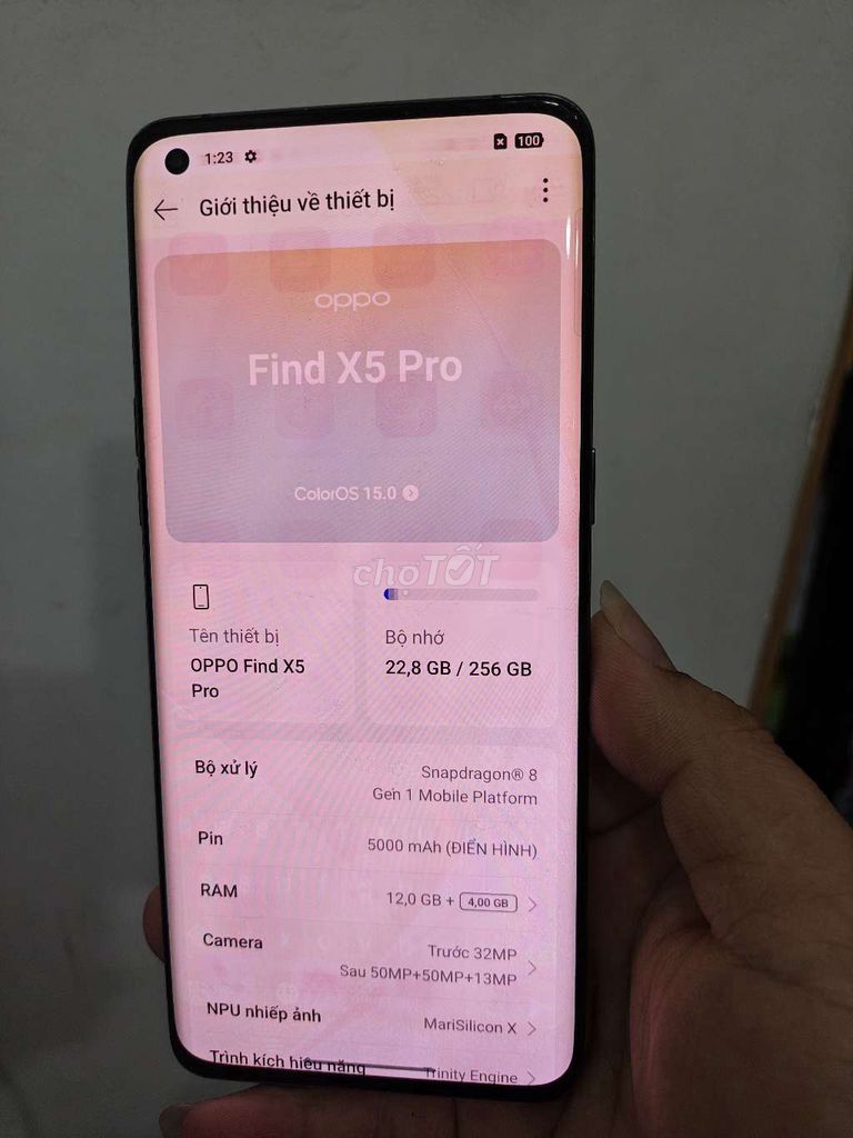 Oppo Find X5 Pro 12GB/256GB Đen 98%. Mua bán Điện thoại tại Quận Phú Nhuận Tp Hồ Chí Minh được đăng bởi HOANG hình 1