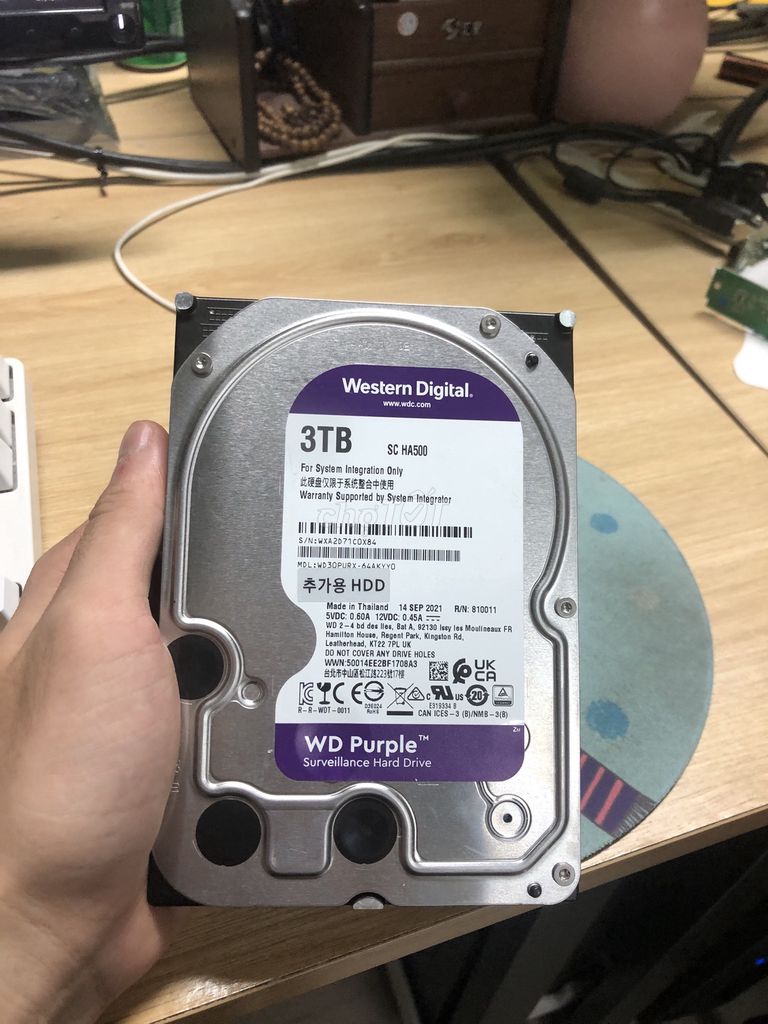 HDD 3TB WD tím sk 100%