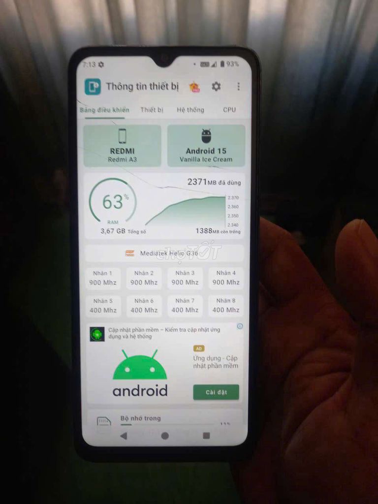 Xiaomi Redmi A3 4GB/128GB quét 90hz. Mua bán Điện thoại tại Quận 8 Tp Hồ Chí Minh được đăng bởi hiến hình 1