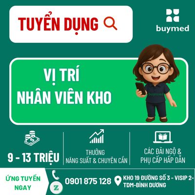 TUYỂN DỤNG NHÂN VIÊN CHÍNH THỨC KHO. Việc làm tại Thành phố Thủ Dầu Một Bình Dương được đăng bởi Buymed Logistics hình 1