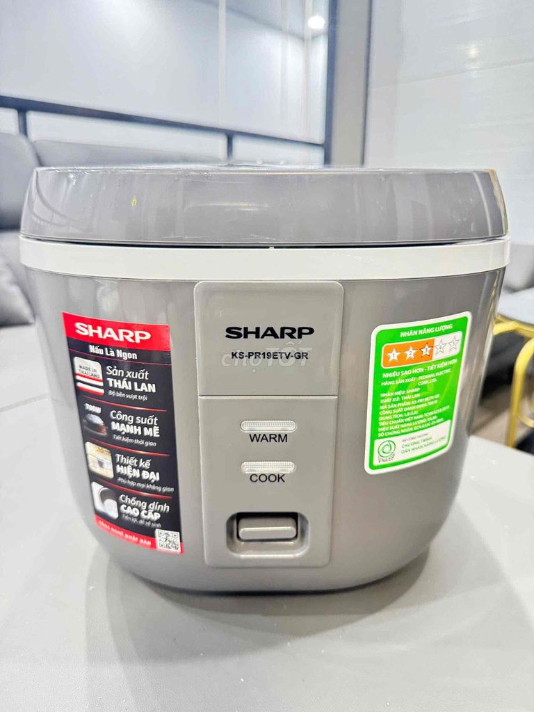 Nồi cơm điện Sharp KS-PR19ETV-GR 1.8 lít như mới. Mua bán Bếp, lò, đồ điện nhà bếp tại Quận Cái Răng Cần Thơ được đăng bởi võ hoàng mến hình 1