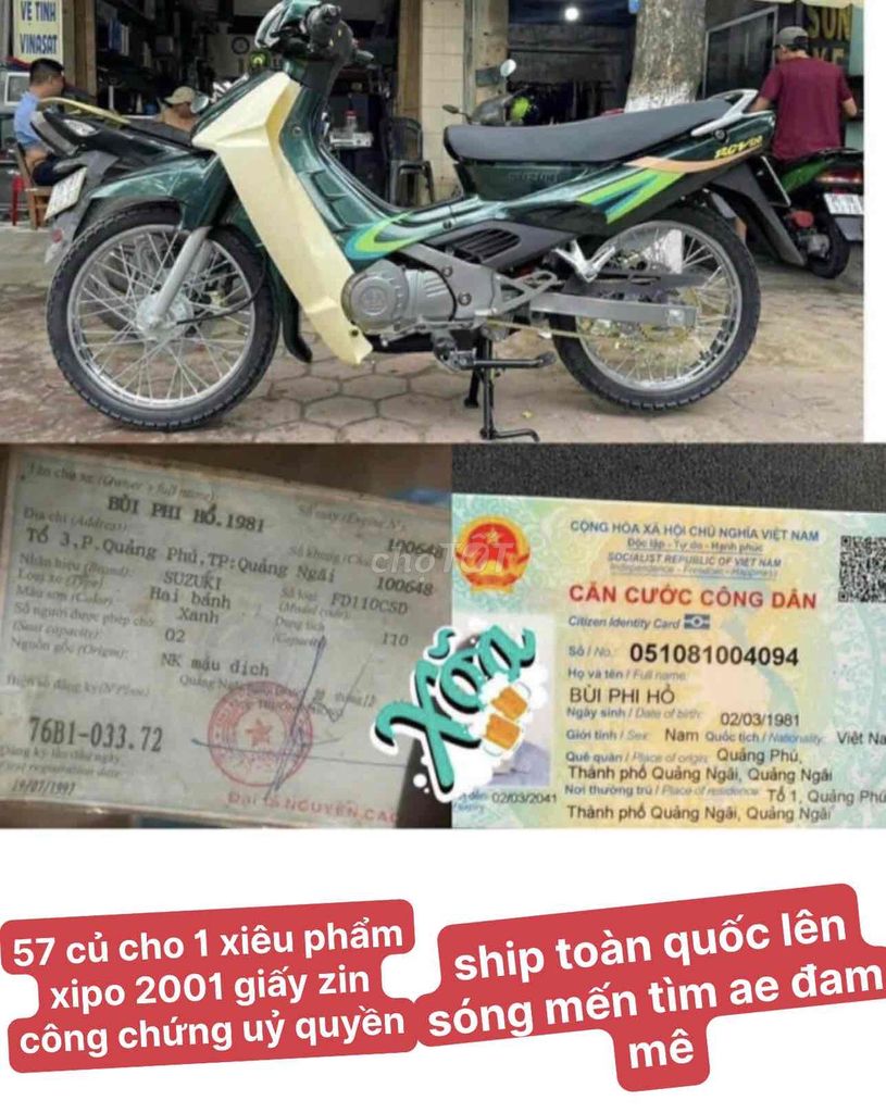 Xipo 2001 giấy tờ chính chủ công chứng uỷ quyền. Mua bán Xe máy tại Thành phố Quảng Ngãi Quảng Ngãi được đăng bởi Hien hình 3