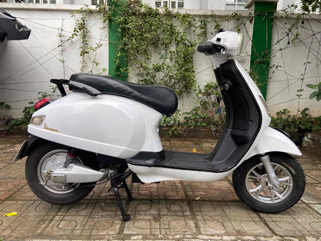 Xe máy điện DKbike Vespa Trắng. Mua bán Xe điện tại Quận Long Biên Hà Nội được đăng bởi Xe điện Huân Linh hình 6