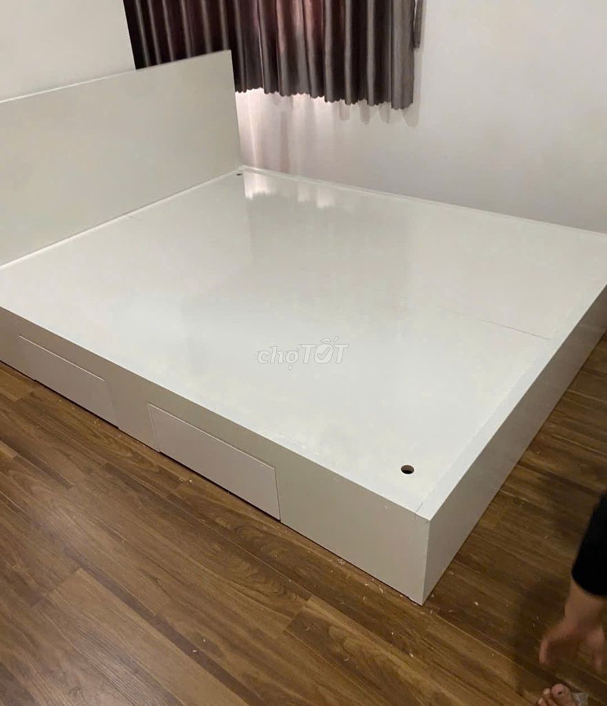 Giường ngủ Gỗ MDF Trắng 1m6x2m. Mua bán Giường, chăn ga gối nệm tại Quận 10 Tp Hồ Chí Minh được đăng bởi Tủ nhựa đài loan hoàng quân hình 1