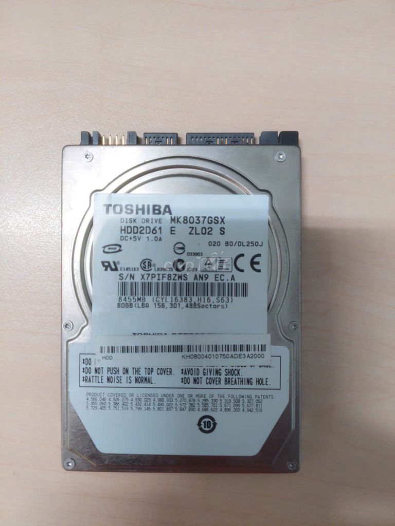Ổ cứng HDD Toshiba MK8037GSX 80GB. Mua bán Linh kiện (RAM, Card...) tại Huyện Long Hồ Vĩnh Long được đăng bởi anh thơ hình 1