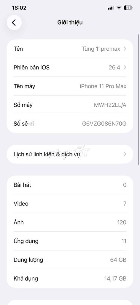 Apple iPhone 11 Pro Max 64GB. Mua bán Điện thoại tại Huyện An Phú An Giang được đăng bởi Nguyễn Tùng hình 1