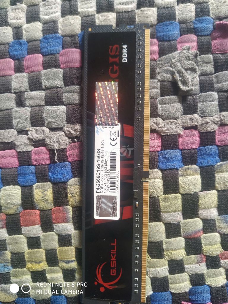 RAM G.Skill AEGIS D4 2666MHz. Mua bán Linh kiện (RAM, Card...) tại Quận Bình Thuỷ Cần Thơ được đăng bởi qui rua hình 1
