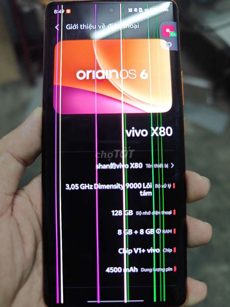 Vivo X80 128GB Cam Dimensity 9000. Mua bán Điện thoại tại Quận Ninh Kiều Cần Thơ được đăng bởi thành hình 1