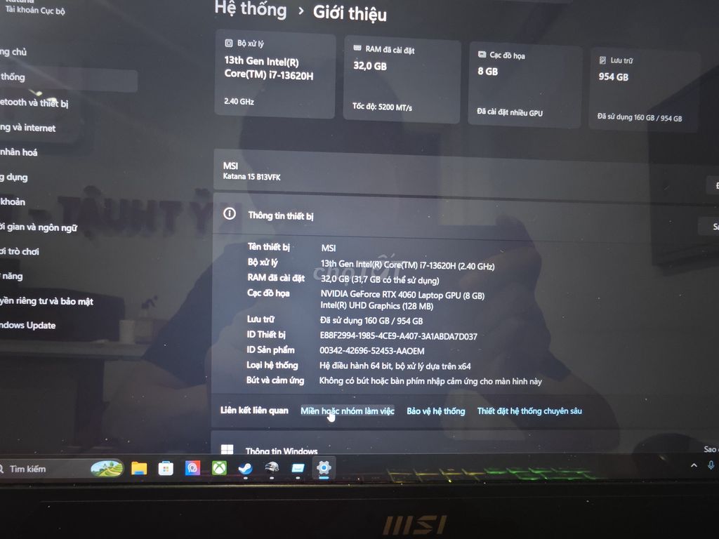MSI Katana 15 i7-13620H 16GB/1TB 4060 BH hãng. Mua bán Laptop tại Quận Cầu Giấy Hà Nội được đăng bởi N Hữu hình 1