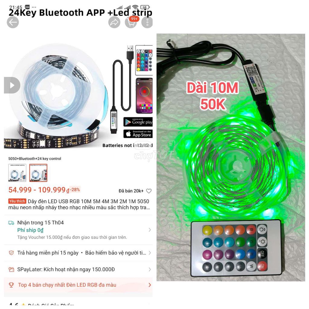 Đèn led, đèn dây các loại. Mua bán Đèn tại Thành phố Dĩ An Bình Dương được đăng bởi Socola hình 1