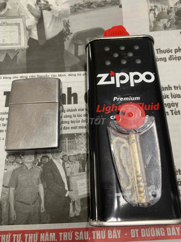 Combo Zippo+ Xăng đá