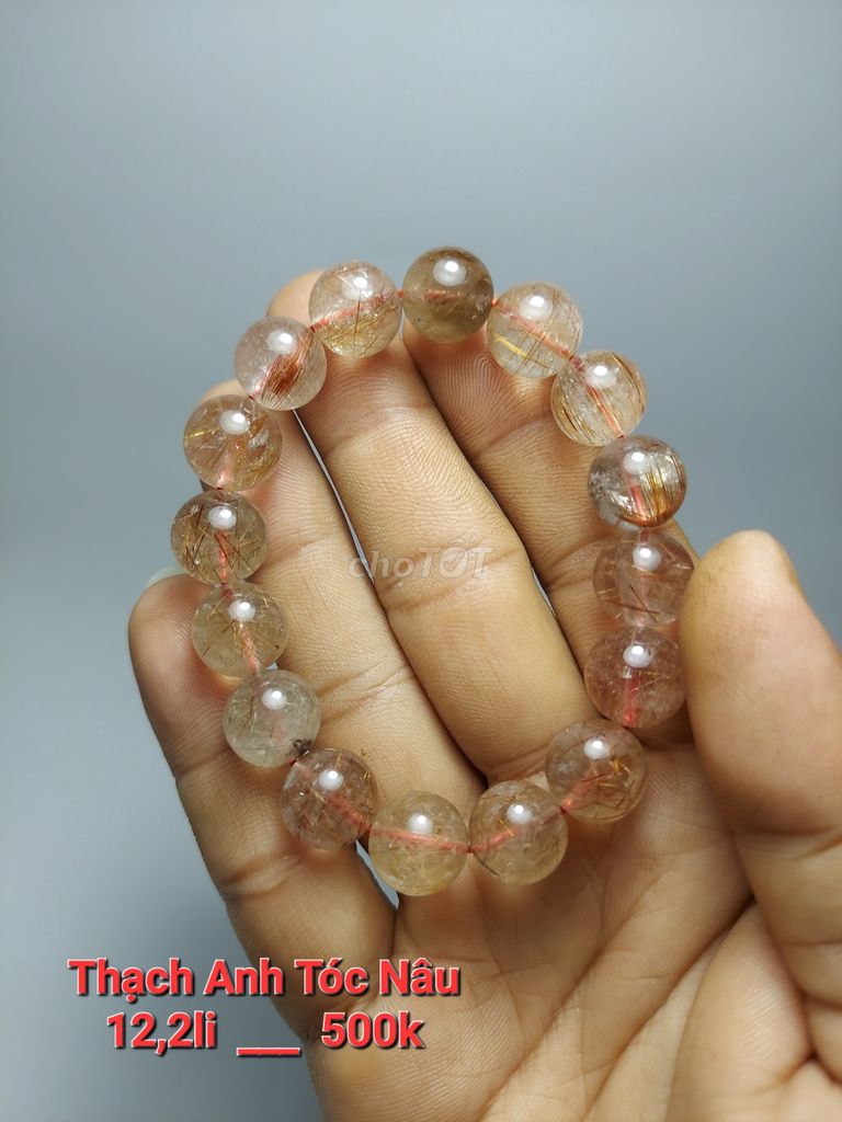 Vòng tay đá thạch anh tóc nâu 12.2 li. Mua bán Phụ kiện thời trang khác tại Huyện Vĩnh Cửu Đồng Nai được đăng bởi Đam mê hình 1