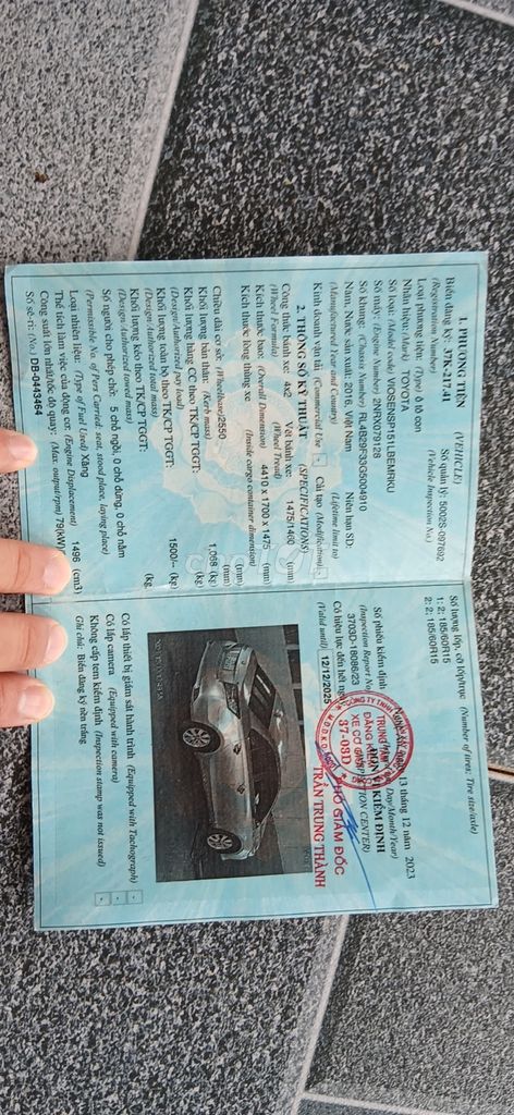 Toyota Vios 2016 1.5E MT - 110000 km. Mua bán Ô tô tại Huyện Nghi Lộc Nghệ An được đăng bởi Thang Le hình 10