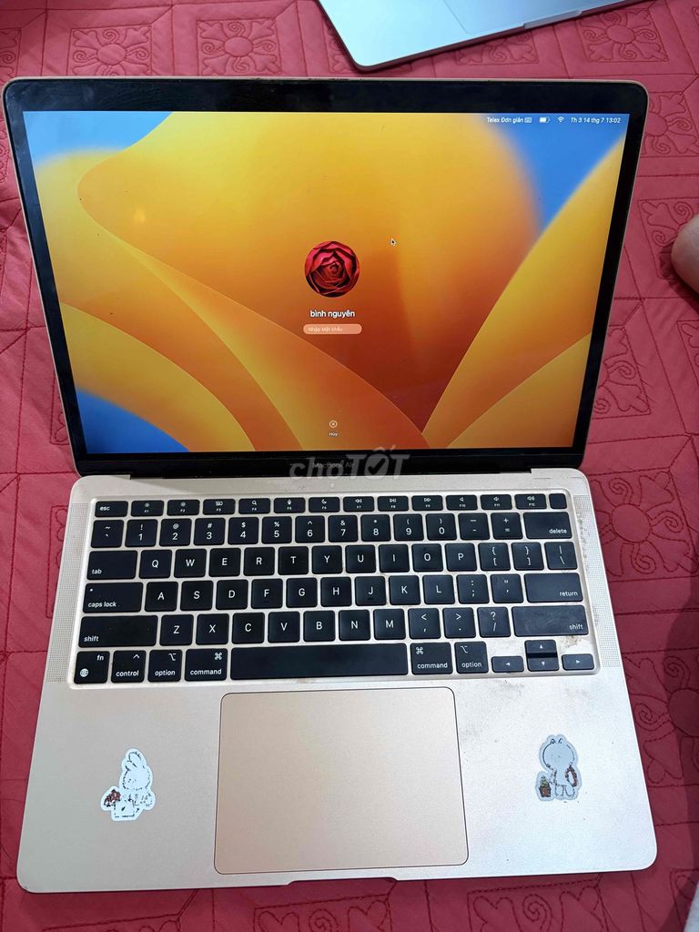 Apple MacBook Air M1 8GB/256GB Vàng Like New. Mua bán Laptop tại Quận Nam Từ Liêm Hà Nội được đăng bởi ? đỗ bình nguyên hình 1