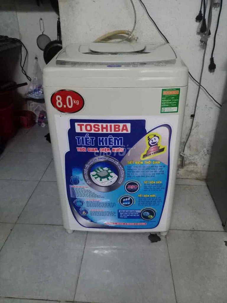 Máy giặt Toshiba 8.0kg cửa trên Trắng. Mua bán Máy giặt tại Quận 7 Tp Hồ Chí Minh được đăng bởi Trần Như hình 1