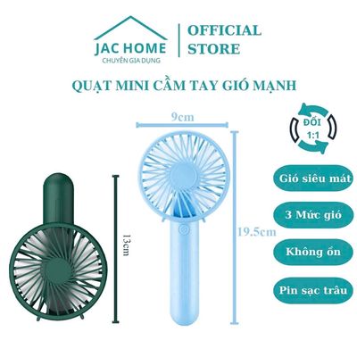 QUẠT MINI GIÓ MẠNH DÙNG ĐƯỢC 4-5 TIẾNG TÙY ĐỘ SẠC. Mua bán Quạt tại Quận 5 Tp Hồ Chí Minh được đăng bởi JacHome