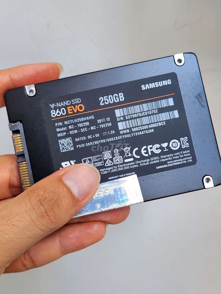 Ổ SSD Samsung 860 Evo 250GB. Mua bán Linh kiện (RAM, Card...) tại Quận 10 Tp Hồ Chí Minh được đăng bởi Đức Trí  hình 1