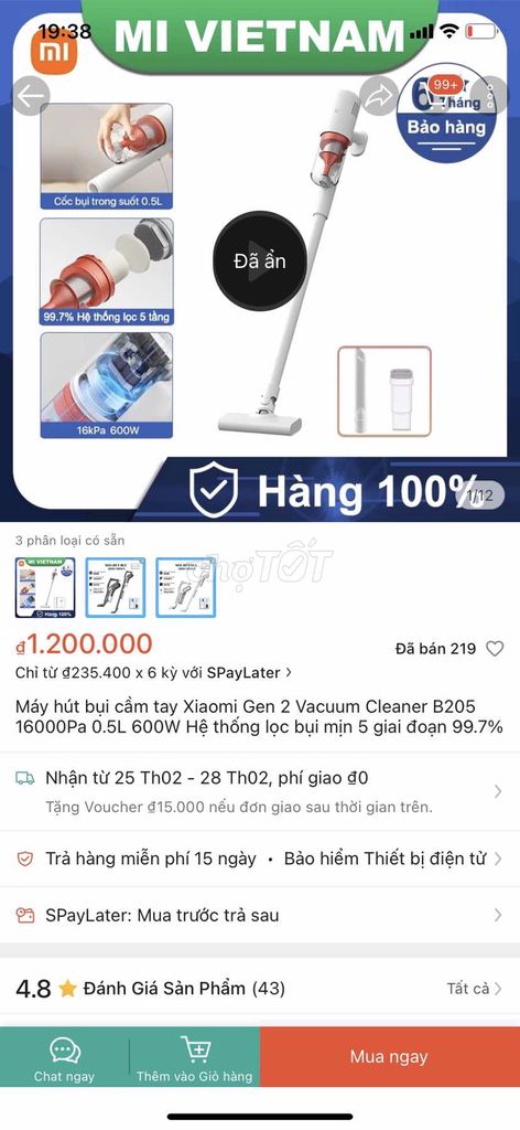 Dọn nhà dư máy hút bụi Xiaomi G2