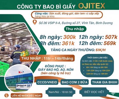 🔥CTY GIẤY - ĐƯỢC ỨNG LƯƠNG TUẦN - LƯƠNG CAO🔥