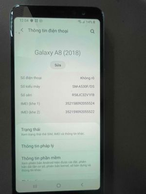 A8 2018 nguyên zin. Mua bán Điện thoại tại Huyện Bàu Bàng Bình Dương được đăng bởi QUANG