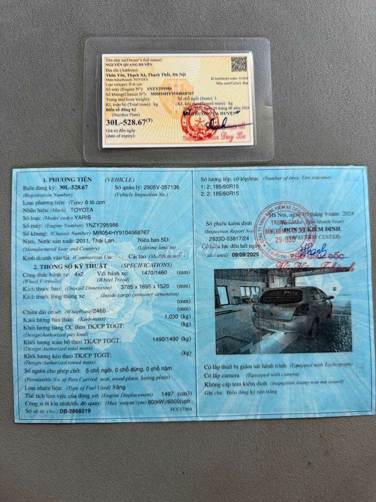 Toyota Yaris 2011 nhập khẩu, màu bạc, 5 chỗ. Mua bán Ô tô tại Huyện Đông Anh Hà Nội được đăng bởi Vương Mạnh hình 4