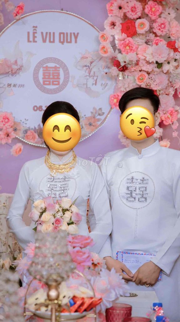 Áo dài cưới nam nữ. Mua bán Quần áo tại Huyện Bàu Bàng Bình Dương được đăng bởi Hồng Trâm hình 1