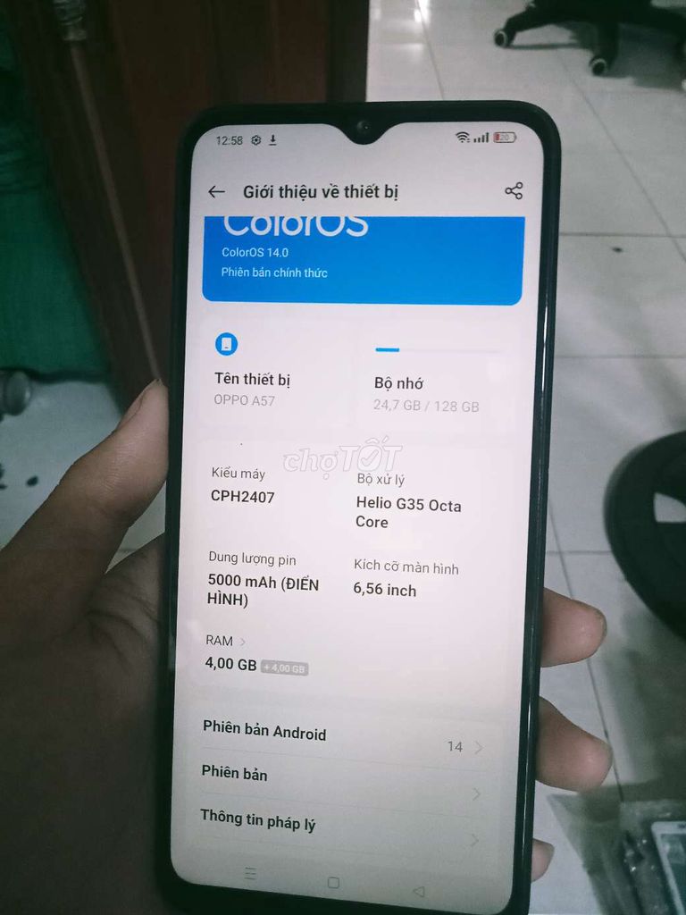 Oppo A57 128GB Đen fun new 99. Mua bán Điện thoại tại Quận Ninh Kiều Cần Thơ được đăng bởi  Thi mua bán chao đổi  hình 1