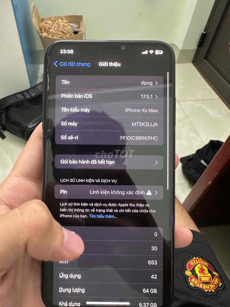 Apple iPhone Xs Max 64GB Đen Đã thay màn OLED. Mua bán Điện thoại tại Quận Hà Đông Hà Nội được đăng bởi Phong Đặng hình 1