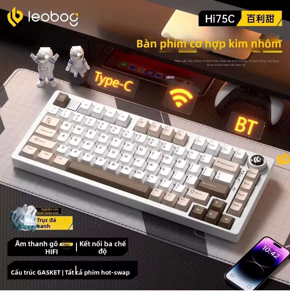 Bàn phím cơ gaming Lebog Hi75c pro. Mua bán Phụ kiện (Màn hình, Chuột...) tại Quận Hai Bà Trưng Hà Nội được đăng bởi Doãn Nam hình 1