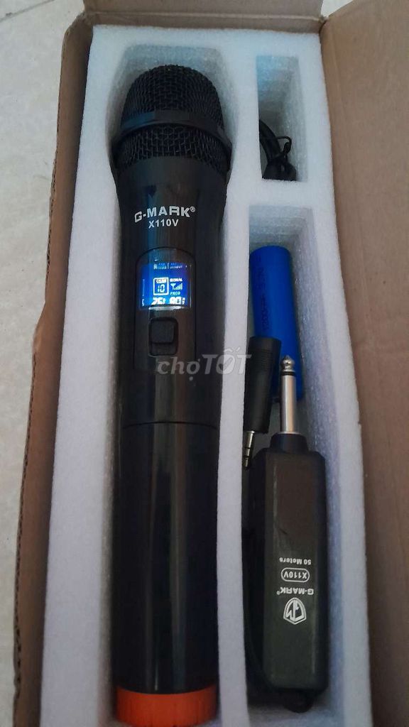 Micro không dây G-MARK X220V Đen. Mua bán Tivi, Âm thanh tại Huyện Chợ Lách Bến Tre được đăng bởi alô123456 hình 1