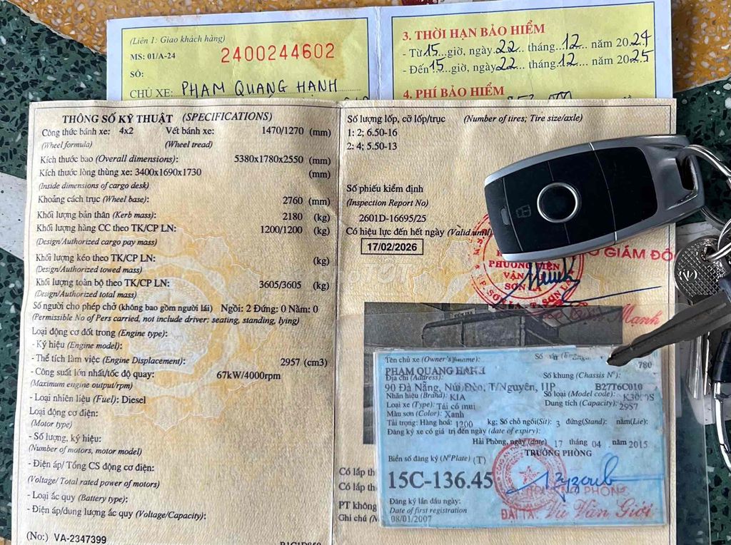 K3000S-1.4Tấn-Máy Cơ-Điều hoà-Đ/kiểm mới-Sx2006. Mua bán Xe tải, xe ben tại Huyện Thanh Ba Phú Thọ được đăng bởi XE KHỞI NGHIỆP ĐẸP CHẤT PHÚ THỌ hình 18