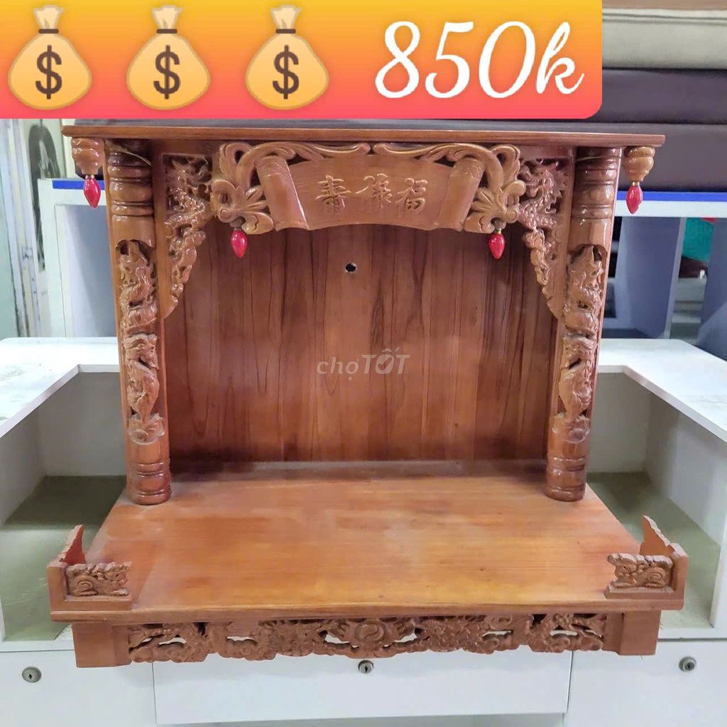 Bàn thờ ông địa Gỗ tự nhiên Nâu gỗ 80cm. Mua bán Nội thất, đồ gia dụng khác tại Quận 11 Tp Hồ Chí Minh được đăng bởi Chợ nội thất Cũ TP HCM hình 1