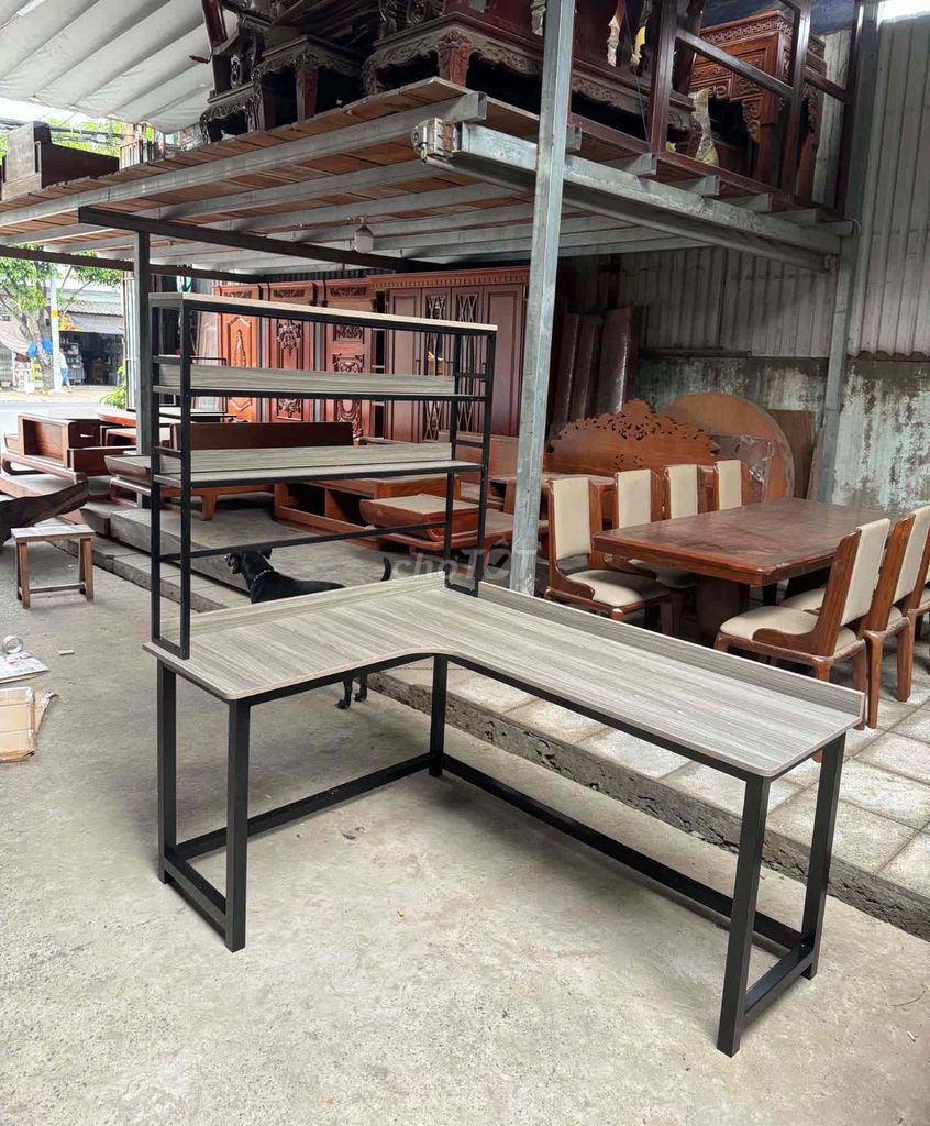 Bàn Học, Bàn Làm Việc Chữ L Kèm Kệ. Mua bán Bàn ghế tại Huyện Hóc Môn Tp Hồ Chí Minh được đăng bởi Nội Thất Bàn Ghế Giá Rẻ hình 1