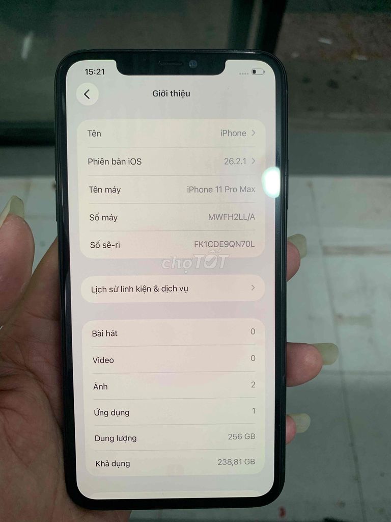 Apple iPhone 11 Pro Max 256GB. Mua bán Điện thoại tại Thành phố Bà Rịa Bà Rịa - Vũng Tàu được đăng bởi NGUYỄN VŨ HOÀNG NAM hình 1