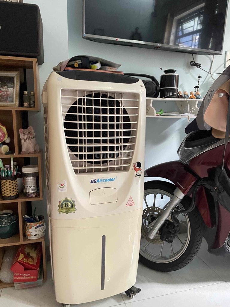 Quạt hơi nước US Aircooler Trắng kem điều khiển từ. Mua bán Quạt tại Quận Cẩm Lệ Đà Nẵng được đăng bởi NHH hình 1