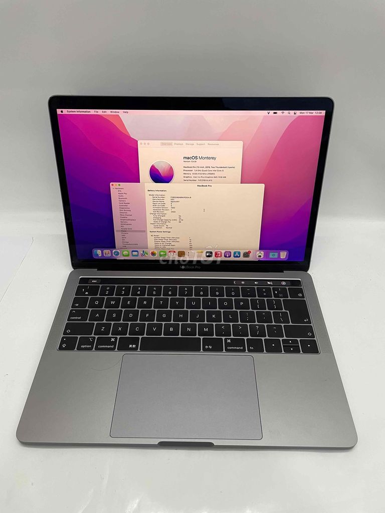 Macbook Pro 2019 i5 Ram 8gb Ssd 256gb, 99%