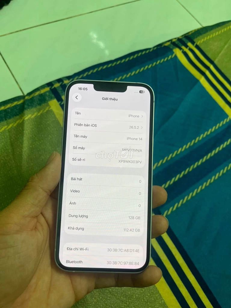 Apple iPhone 14 128GB Tím Nguyên zin. Mua bán Điện thoại tại Quận 10 Tp Hồ Chí Minh được đăng bởi Hội Đồ Điện Tử hình 1