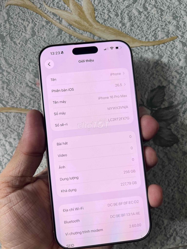 Apple iPhone 16 Pro Max 256GB Việt Nam Đã qua sử d. Mua bán Điện thoại tại Thành phố Dĩ An Bình Dương được đăng bởi nguyễn phương hình 1