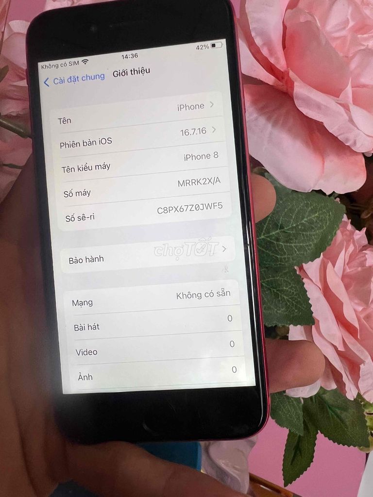 iPhone 8 64GB Đỏ. Mua bán Điện thoại tại Thành phố Tân An Long An được đăng bởi mua xin alo no SMS hình 1