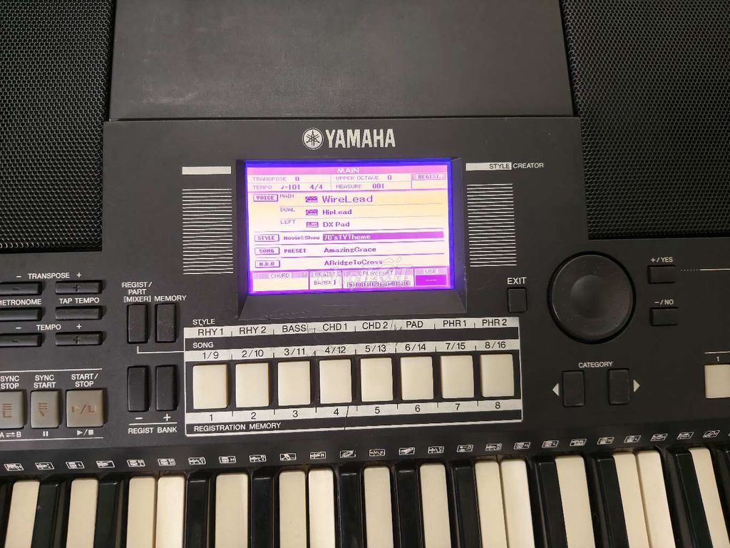 Đàn Organ Yamaha Đen. Mua bán Nhạc cụ tại Thành phố Thủ Dầu Một Bình Dương được đăng bởi nhạc cụ Duy Tân hình 1