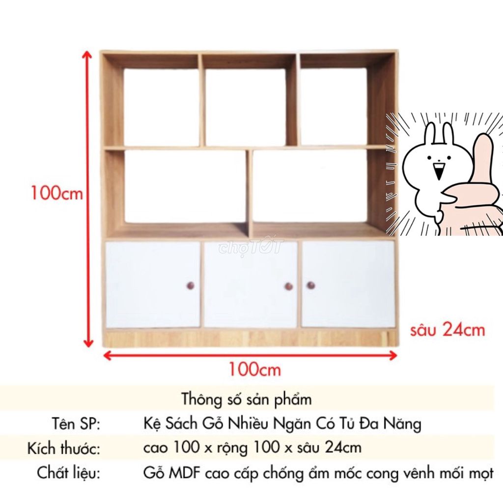 Xả kho kệ gỗ để sách có tủ 4 cánh đa năng