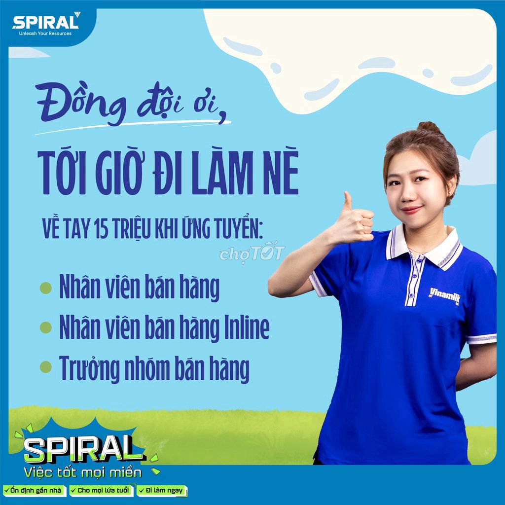 VINAMILK TUYỂN DỤNG NHÂN VIÊN BÁN HÀNG