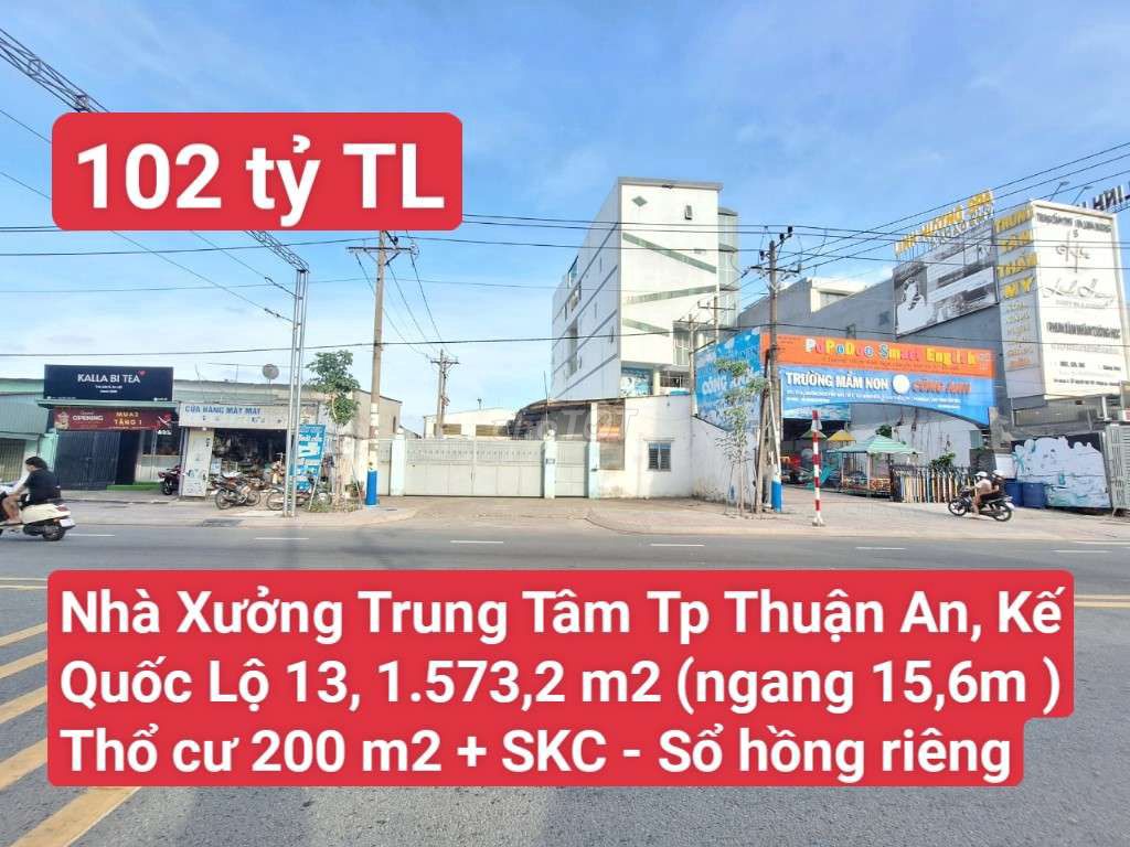 🆘 Nhà Xưởng Trung Tâm Thành Phố Kế Quốc Lộ 13, P. Lái Thiêu, Thuận An