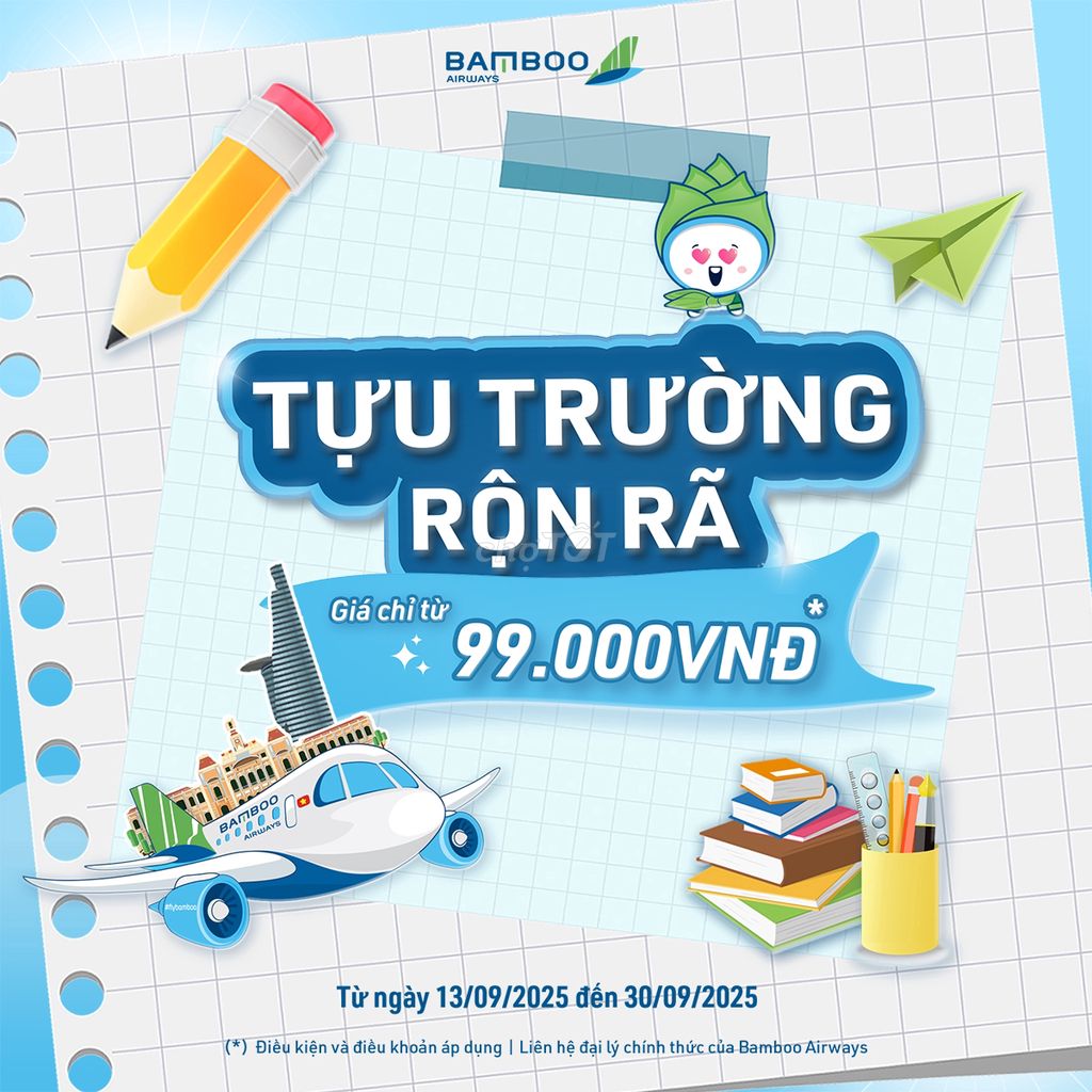 🎉✈️ TỰU TRƯỜNG RỘN RÃ – GIÁ CHỈ TỪ 99K! 🎉✈️. Mua bán Sở thích khác tại Thị xã Hương Thủy Thừa Thiên Huế được đăng bởi Ha Nguyen hình 1