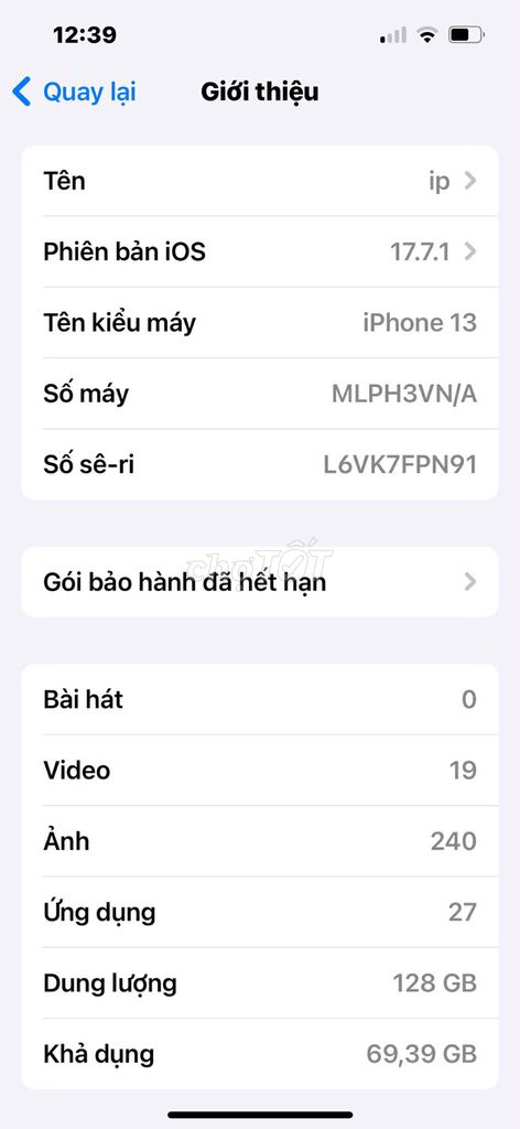 Ip13. Mua bán Điện thoại tại Quận Tân Phú Tp Hồ Chí Minh được đăng bởi Tuấn Cu hình 1