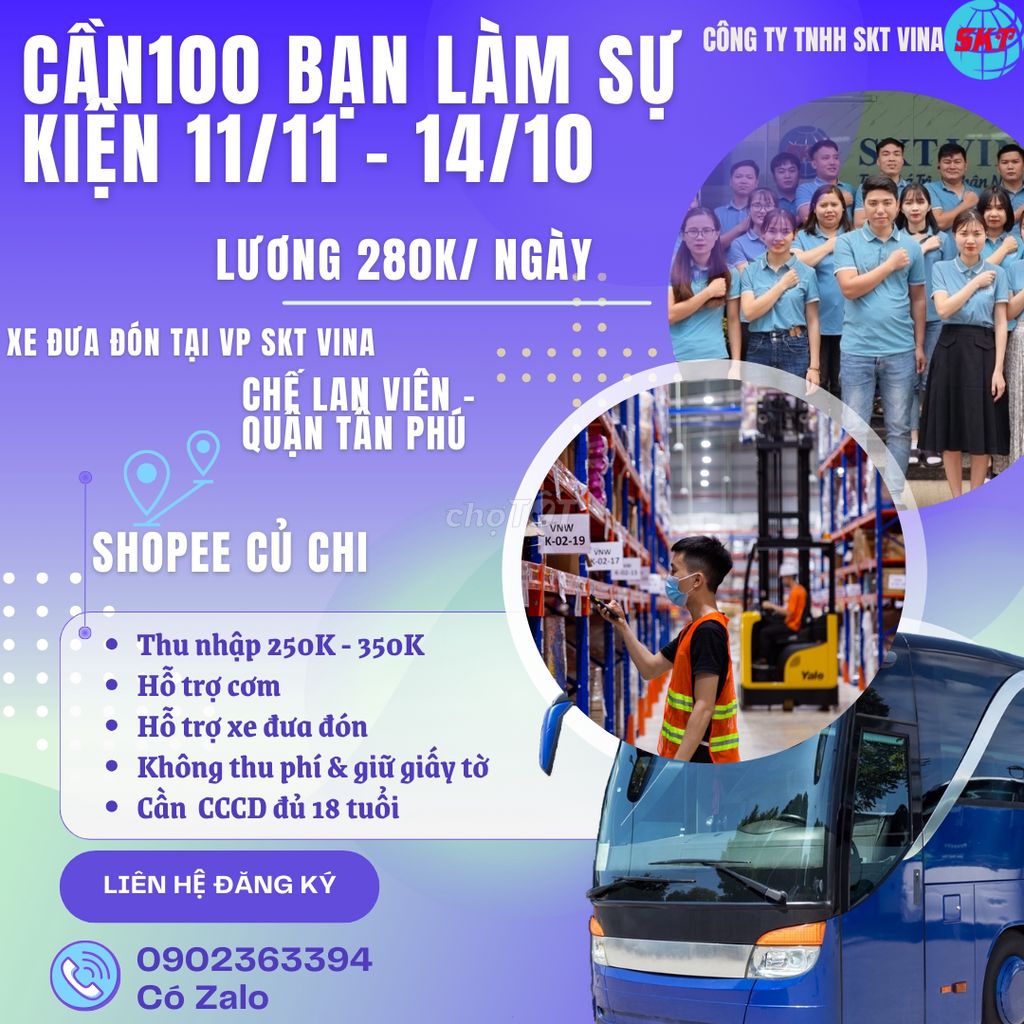 Nhân viên Phân Loại Hàng Hóa - Kho Shopee Củ Chi