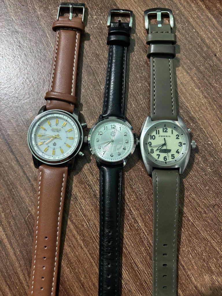 Đồng hồ Fossil Nam Da Thép Nâu Đen Xám. Mua bán Đồng hồ tại Thành phố Thuận An Bình Dương được đăng bởi Hữu Minh hình 1