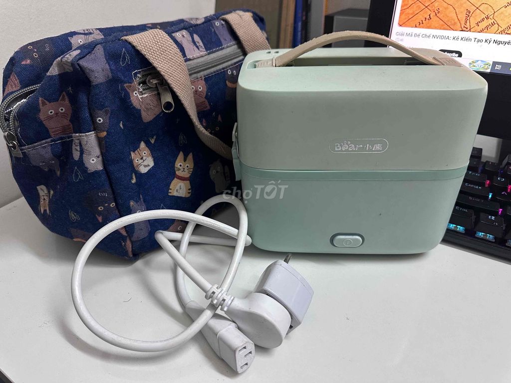 Hộp cơm điện Bear Xanh bạc hà. Mua bán Bếp, lò, đồ điện nhà bếp tại Huyện Thanh Trì Hà Nội được đăng bởi Linh hình 1