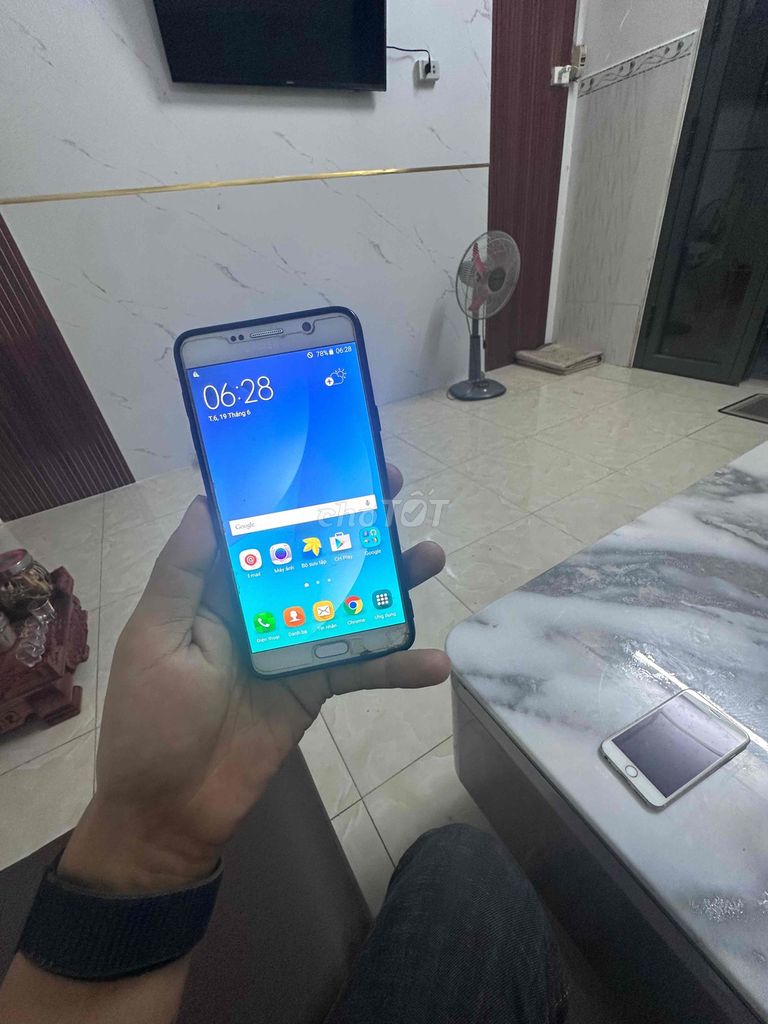 Samsung Note 5 Trắng Hỏng pin, nứt lưng. Mua bán Điện thoại tại Huyện Bến Lức Long An được đăng bởi DAODIDONG hình 1